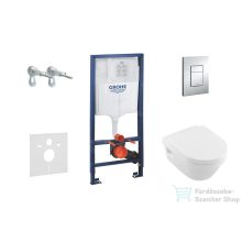   Grohe Rapid SL falra szerelhető WC szett, Villeroy & Boch Omnia Architectura CeramicPlus WC soft close ülőkével, Skate Cosmopolitan króm nyomólappal 38528SET-KB-KR