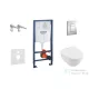 Grohe Rapid SL falra szerelhető WC szett, Villeroy & Boch Omnia Architectura CeramicPlus WC soft close ülőkével, Skate Cosmopolitan króm nyomólappal 38528SET-KB