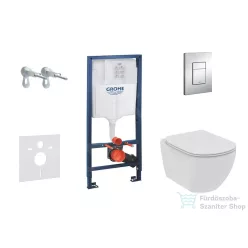   Grohe Rapid SL falra szerelhető WC szett, Ideal Standard Tesi WC soft close ülőkével, Skate Cosmopolitan króm nyomólappal 38528SET-KE