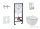 Grohe Rapid SL falra szerelhető WC szett, Ideal Standard Tesi WC soft close ülőkével, Skate Cosmopolitan króm nyomólappal 38528SET-KE