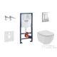 Grohe Rapid SL falra szerelhető WC szett, Ideal Standard Tesi WC soft close ülőkével, Skate Cosmopolitan króm nyomólappal 38528SET-KE