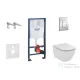 Grohe Rapid SL falra szerelhető WC szett, Ideal Standard Tesi WC ülőkével, Skate Cosmopolitan króm nyomólappal 38528SET-KF