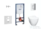 Grohe Solido falra szerelhető WC szett, Bau Ceramic WC soft close ülőkével, Skate Cosmopolitan króm nyomólappal 38528SET-KH