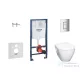 Grohe Solido falra szerelhető WC szett, Bau Ceramic WC soft close ülőkével, Skate Cosmopolitan króm nyomólappal 38528SET-KH