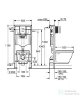 Grohe Solido falra szerelhető WC szett, Bau Ceramic WC soft close ülőkével, Skate Cosmopolitan króm nyomólappal 38528SET-KH