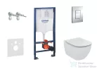 Grohe Rapid SL falra szerelhető WC szett, Ideal Standard Tesi Aquablade WC soft close ülőkével, Skate Cosmopolitan króm nyomólappal 38528SET-KU