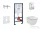 Grohe Rapid SL falra szerelhető WC szett, Ideal Standard Tesi Aquablade WC soft close ülőkével, Skate Cosmopolitan króm nyomólappal 38528SET-KU