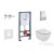Grohe Rapid SL falra szerelhető WC szett, Ideal Standard Tesi Aquablade WC soft close ülőkével, Skate Cosmopolitan króm nyomólappal 38528SET-KU