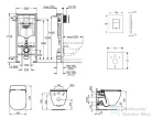 Grohe Rapid SL falra szerelhető WC szett, Ideal Standard Tesi Aquablade WC soft close ülőkével, Skate Cosmopolitan króm nyomólappal 38528SET-KU