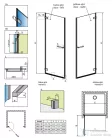 Radaway Arta DWJ I 90cm-es zuhanyajtó jobbos 386072-03-01R