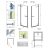 Radaway Arta DWJ I 90cm-es zuhanyajtó jobbos 386072-03-01R