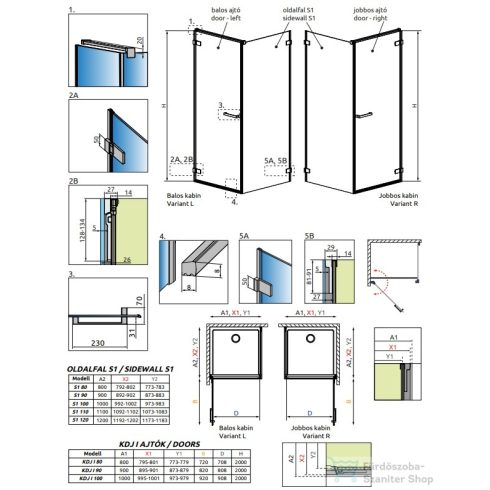 Radaway Arta Kdj I 90 B 90 Cm Es Zuhanyajto Balos 3860 03 01l