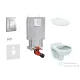 Grohe Uniset falra szerelhető WC szett, Ideal Standard Alpha WC soft close ülőkével, Skate Cosmopolitan króm nyomólappal 38643SET-KD
