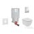 Grohe Uniset falra szerelhető WC szett, Ideal Standard Tesi Rimless WC soft close ülőkével, Skate Cosmopolitan króm nyomólappal 38643SET-KE
