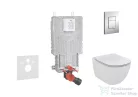 Grohe Uniset falra szerelhető WC szett, Ideal Standard Tesi WC soft close ülőkével, Skate Cosmopolitan króm nyomólappal 38643SET-KF