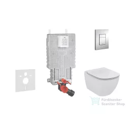   Grohe Uniset falra szerelhető WC szett, Ideal Standard Tesi WC soft close ülőkével, Skate Cosmopolitan króm nyomólappal 38643SET-KF