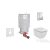 Grohe Uniset falra szerelhető WC szett, Ideal Standard Tesi WC soft close ülőkével, Skate Cosmopolitan króm nyomólappal 38643SET-KF
