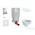 Grohe Uniset falra szerelhető WC szett, Ideal Standard Alpha WC ülőkével, Skate Cosmopolitan króm nyomólappal 38643SET-KR