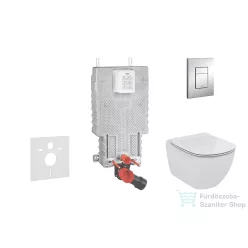   Grohe Uniset falra szerelhető WC szett, Ideal Standard Tesi Aquablade WC soft close ülőkével, Skate Cosmopolitan króm nyomólappal 38643SET-KU