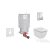 Grohe Uniset falra szerelhető WC szett, Ideal Standard Tesi Aquablade WC soft close ülőkével, Skate Cosmopolitan króm nyomólappal 38643SET-KU