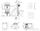 Grohe Uniset falra szerelhető WC szett, Ideal Standard Tesi Aquablade WC soft close ülőkével, Skate Cosmopolitan króm nyomólappal 38643SET-KU