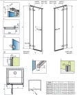 Radaway Arta DWJ II 110cm-es jobbos zuhanyajtó 386441-03-01R+386013-03-01R