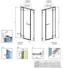Radaway Arta DWJS 130cm-es balos zuhanyajtó 386455-03-01L+1386122-03-01L