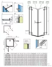 Radaway Arta KDD II 90J zuhanyajtó 386455-03-01R+386170-03-01R