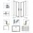 Radaway Idea DWJ Black 140 tolóajtó jobbos 387018-54-01R