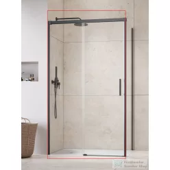   Radaway Idea KDJ 110B zuhanykabin balos ajtó része, szálcsiszolt fegyvermetál 387041-92-01L