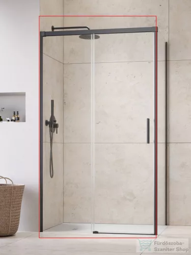 Radaway Idea KDJ 110B zuhanykabin balos ajtó része, szálcsiszolt fegyvermetál 387041-92-01L