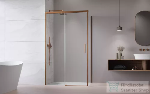 Radaway Idea KDJ 140B zuhanykabin balos ajtó része, szálcsiszolt réz 387044-93-01L