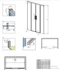 Radaway Idea DWD Black 200 tolóajtó 387120-54-01