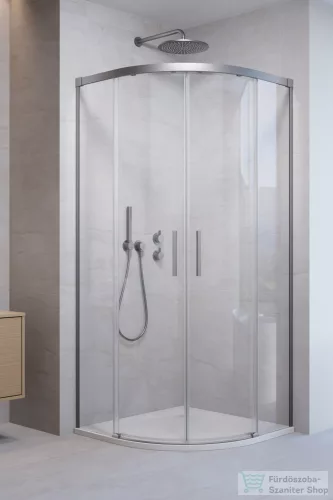 Radaway Idea 6 PDD 90x90 íves zuhanykabin, szálcsiszolt króm profil 387139-01-01+387140-91-01