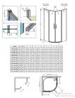 Radaway Idea 6 PDD 90x90 íves zuhanykabin, szálcsiszolt króm profil 387139-01-01+387140-91-01
