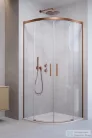 Radaway Idea 6 PDD 90x90 íves zuhanykabin, szálcsiszolt réz profil 387139-01-01+387140-93-01