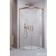 Radaway Idea 6 PDD 90x90 íves zuhanykabin, szálcsiszolt réz profil 387139-01-01+387140-93-01