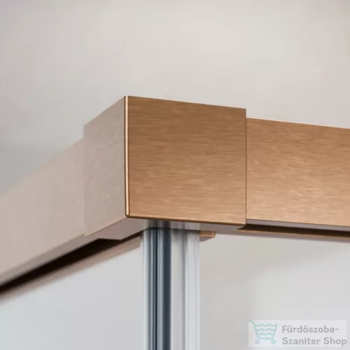 Radaway Idea 6 PDD 90x90 íves zuhanykabin, szálcsiszolt réz profil 387139-01-01+387140-93-01