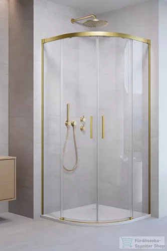 Radaway Idea 6 PDD 80x80 íves zuhanykabin, szálcsiszolt arany profil 387139-01-01+387141-99-01