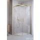 Radaway Idea 6 PDD 80x80 íves zuhanykabin, szálcsiszolt arany profil 387139-01-01+387141-99-01