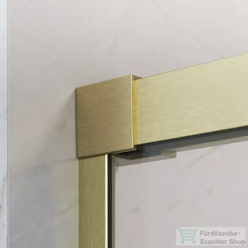 Radaway Idea 6 PDD 80x80 íves zuhanykabin, szálcsiszolt arany profil 387139-01-01+387141-99-01