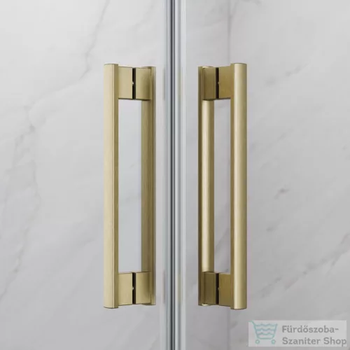 Radaway Idea 6 PDD 100x100 íves zuhanykabin, szálcsiszolt arany profil 387139-01-01+387142-99-01