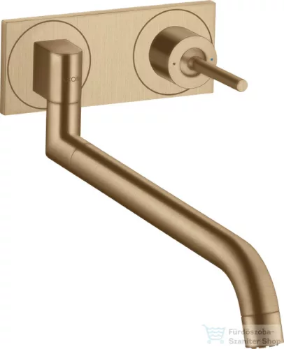 Hansgrohe AXOR Uno 2 fali mosogató csaptelep alaptest nélkül, szálcsiszolt bronz 38815140