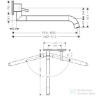 Hansgrohe AXOR Uno 2 fali mosogató csaptelep alaptest nélkül, polírozott fekete króm 38815330