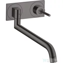   Hansgrohe AXOR Uno 2 fali mosogató csaptelep alaptest nélkül, szálcsiszolt fekete króm 38815340