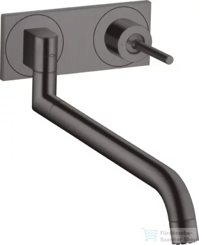 Hansgrohe AXOR Uno 2 fali mosogató csaptelep alaptest nélkül, szálcsiszolt fekete króm 38815340