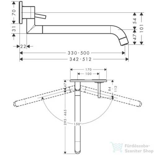 Hansgrohe AXOR Uno 2 fali mosogató csaptelep alaptest nélkül, szálcsiszolt nikkel 38815820