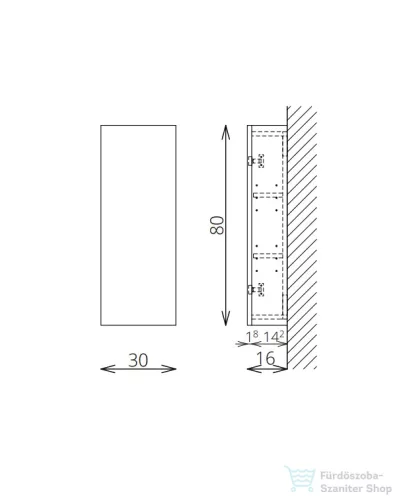 TBoss Multi F80 1 ajtós kiegészítő szekrény 3882301