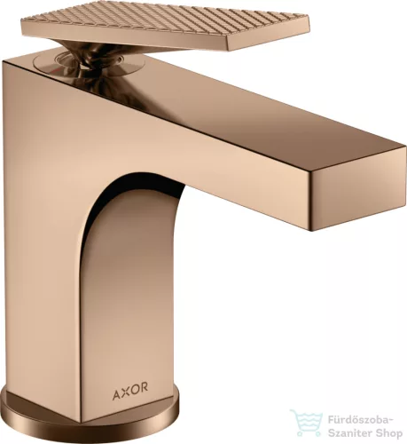 Hansgrohe AXOR CITTERIO 90 mosdó csaptelep automata leeresztővel,rombuszmetszéses fogantyúval,polírozott vörös arany hatású 39001300