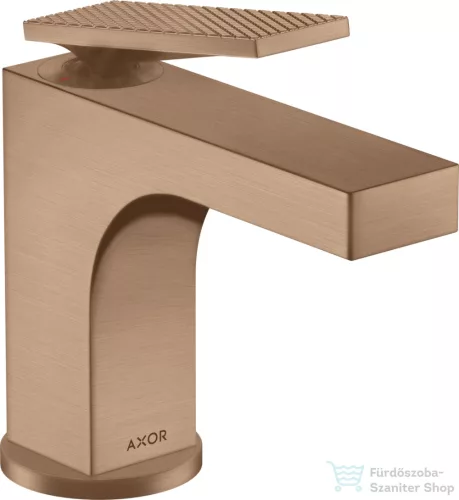 Hansgrohe AXOR CITTERIO 90 mosdó csaptelep automata leeresztővel,rombuszmetszéses fogantyúval,szálcsiszolt vörös arany hatású 39001310